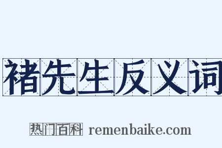 褚先生反义词是什么意思的图片